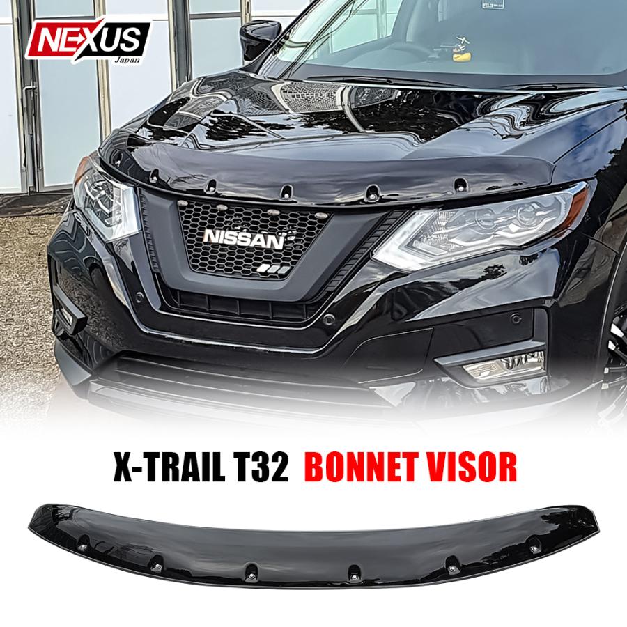 エクストレイル T32 ボンネットバイザー バグガード フロント