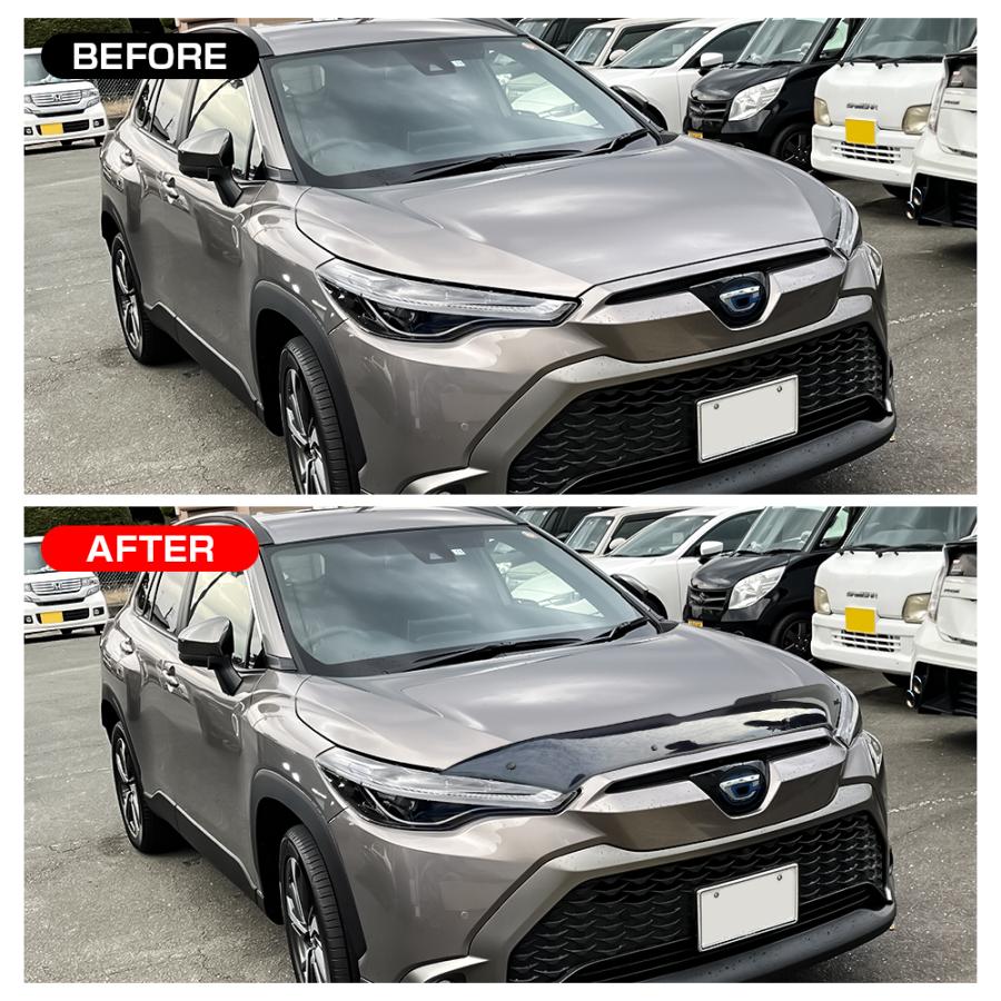 新型 カローラクロス 10系 ボンネットバイザー バグガード フロント