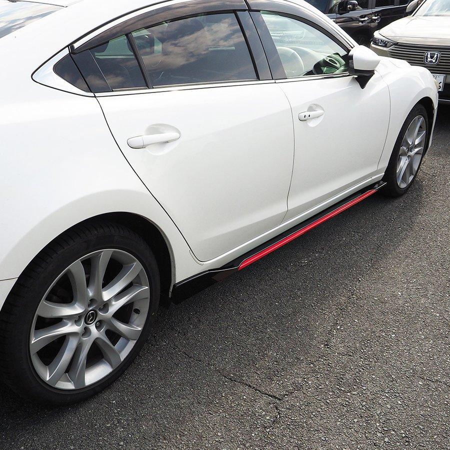 往復送料無料 スポイラー レッドライン 未塗装 分割式 フラップ 汎用サイドステップガード カスタム 汎用サイドカナード ブラック ガリ傷防止 予約 サイドスポイラー 宅配便 ドレスアップ スプリッター 汎用サイドスカート 車用品