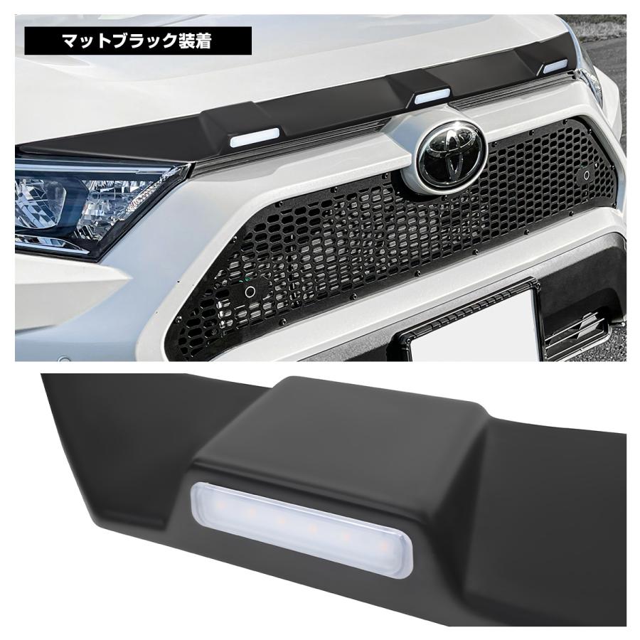 RAV4 フロントノーズカバー・シフトノブカバー・隙間クッションセット 新型 RAV4 パーツ 50系 LEDフロントノーズカバー 1P グリル