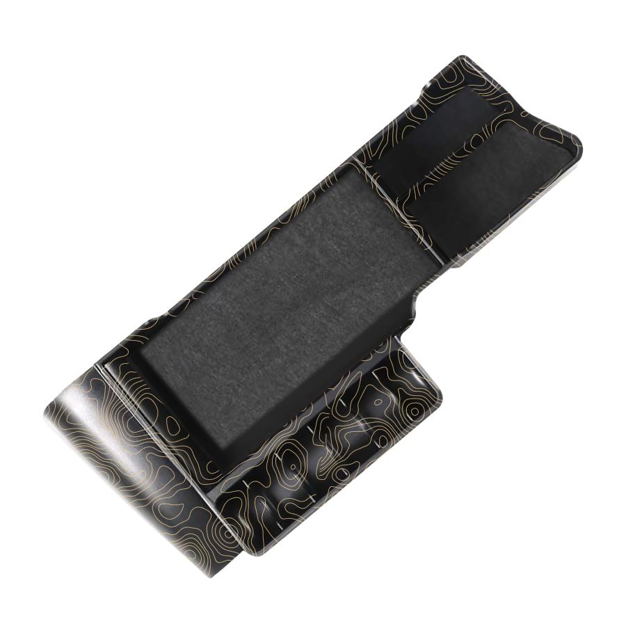 ランドクルーザー ランクル 250 フロントコンソールトレイ トポグラフィー柄 収納 小物入れ 小物置き 便利グッズ | 