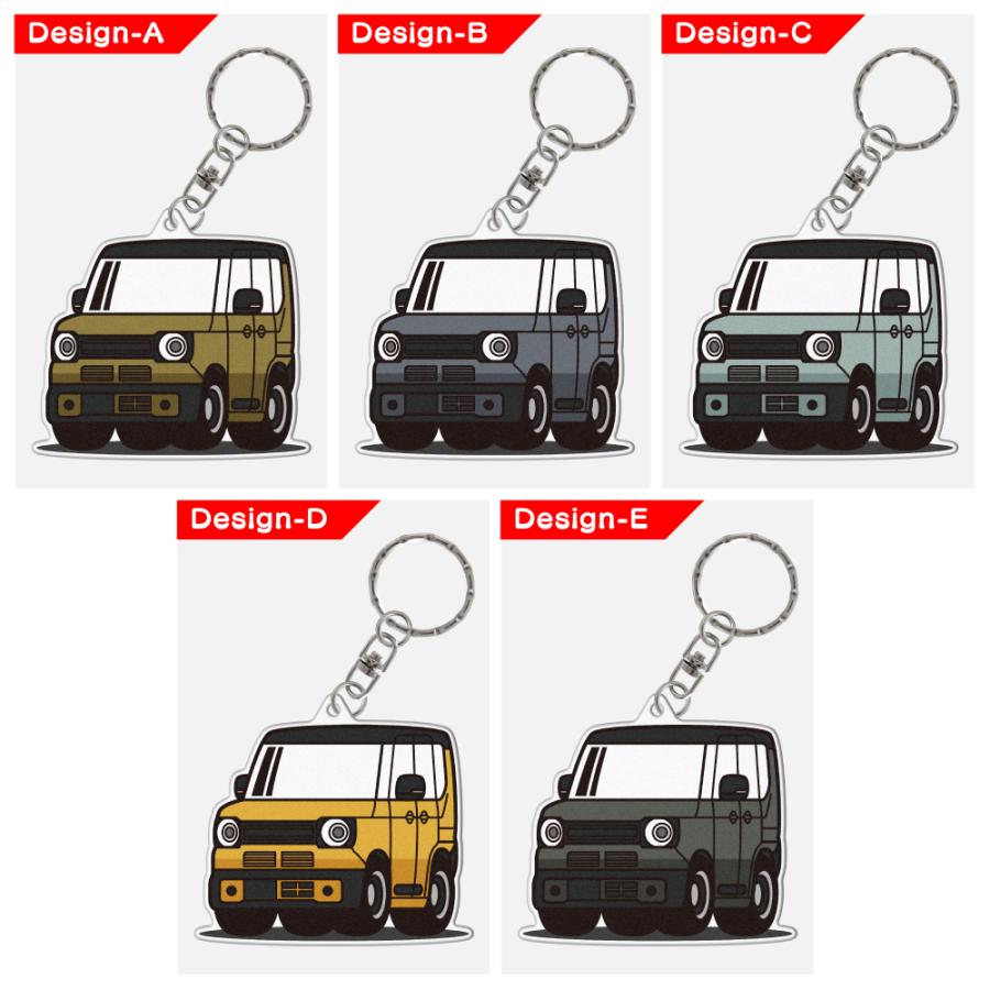 N-BOX NBOX JOY アクリル キーホルダー デフォルメ デザインB キーリング 愛車 チャーム (藤家) |  | 03