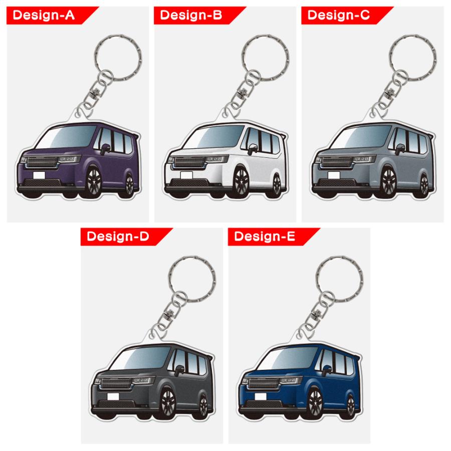 ステップワゴン RP6 RP7 RP8 スパーダ アクリル キーホルダー デフォルメ デザインE キーリング (藤家) |  | 03