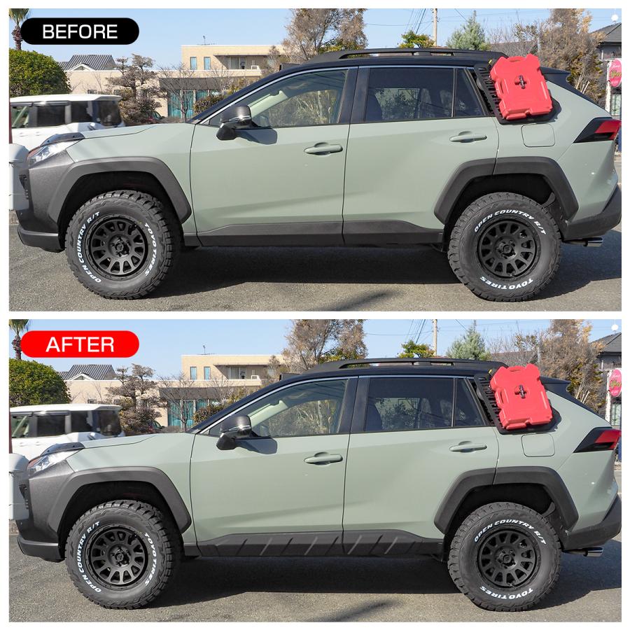 RAV4 パーツ 50系 PHV サイドドアガーニッシュ ゴリゴリ風塗装 サイド