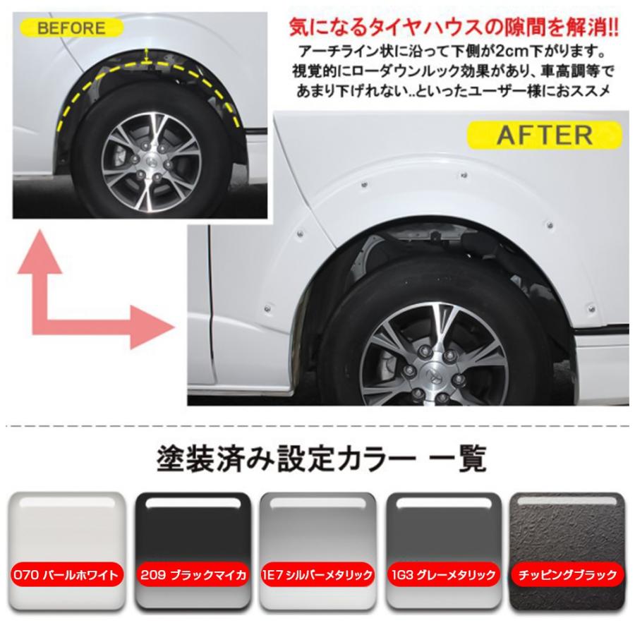 ハイエース　オーバーフェンダー　チッピング塗装　アゲ系 ハイエース オーバーフェンダー アゲ系