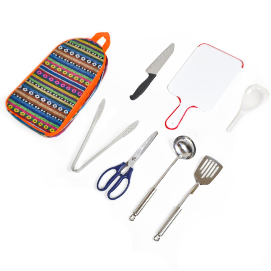 アウトドア用 調理器具 キッチンツールセット 7点 収納袋付き キャンプ用品 アウトドア用品 レジャー用品 防災グッズ Otdrcookset Dress Up Store 通販 Yahoo ショッピング