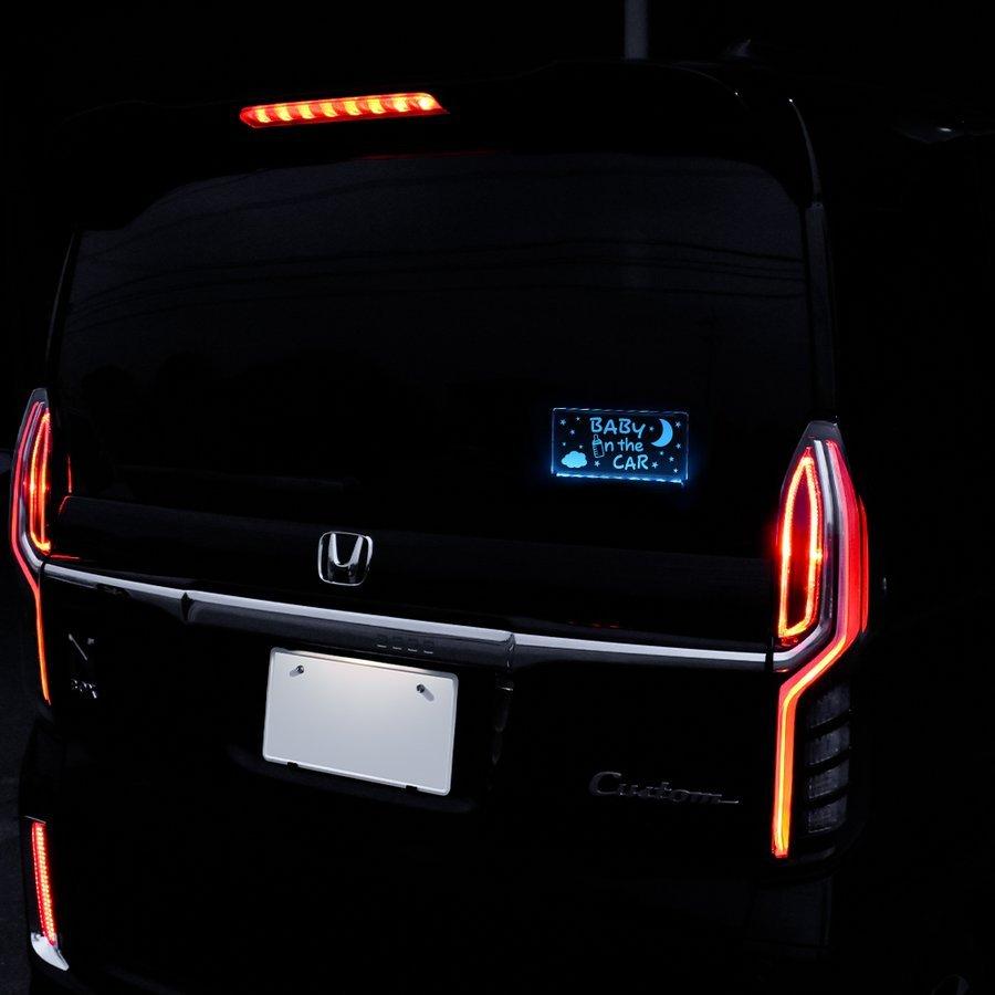 RGB LED ダミー セキュリティ セキュリティー プレート アクリル リア