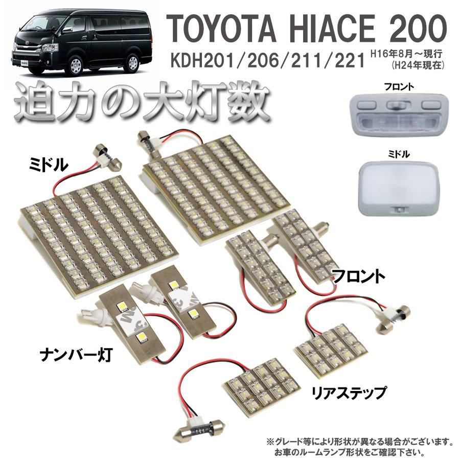 2セット　ハイエース LED ルームランプ トヨタ ハイエース200系 楽天市場】ハイエース 200系 led ルームランプ 調光 スーパーgl