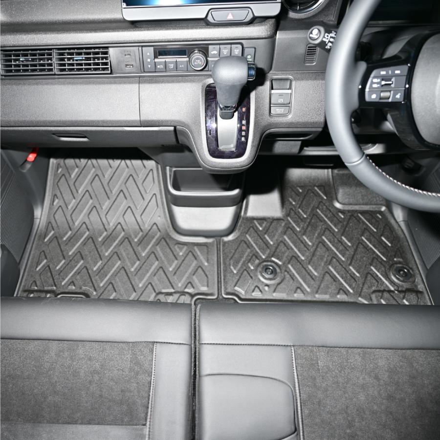 新型 N-BOX JF5 JF6 3D フロアマット フロント用 防水 ラバー 立体