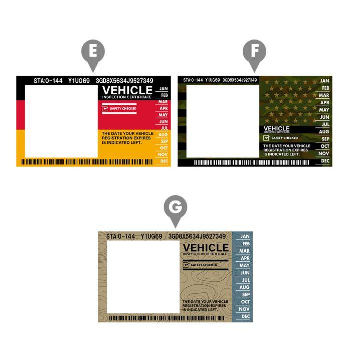 インスペクションステッカー 車検シール 車検ステッカー 整備 点検 検査標章 車検証 ドレスアップ デザインE 爆買 |  | 05