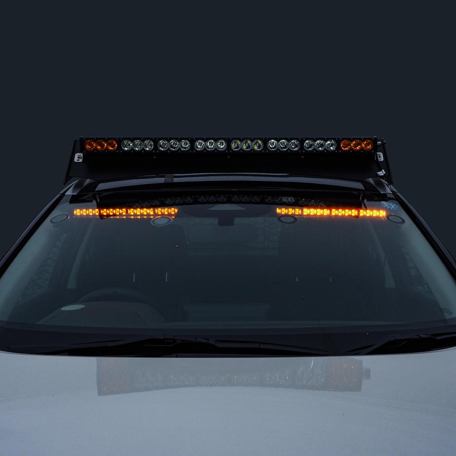 デュアルストロボ LEDライトバー アンバー ビーコンライトバー 32LED