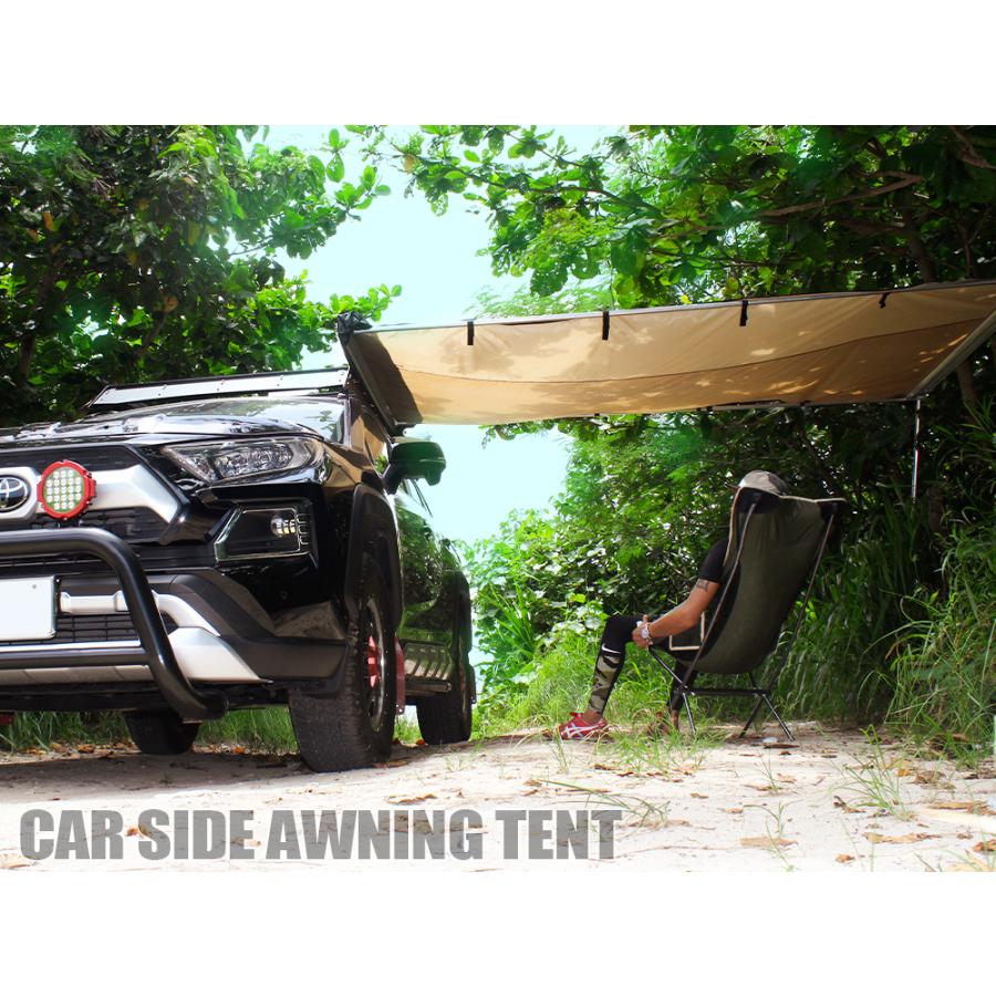 カーサイドオーニング カーサイドタープ テント Sサイズ サンシェード シェルター リビング 車中泊グッズ キャンプ アウトドア 道具 便利グッズ 汎用 Tent Side S Dress Up Store 通販 Yahoo ショッピング
