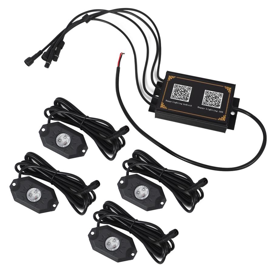 汎用 タイヤハウス LED アンダーライト RGB アゲテラス アンダーネオン ロックライト Bluetooth 調光 調色 アプリ連動 値下 |  | 04