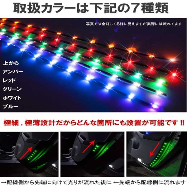 ベルタワークス 店テープライト Led 車 フットランプ デイライト アンバー ブルー ホワイト 2個