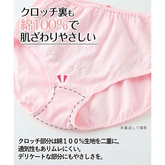 ショーツ パンツ LL 3L 大きいサイズ レース お腹 あたりにくい 綿100％ レーシー 深ばき ショーツ 8枚組 ニッセン 女性 下着 レディース 福袋 可愛い下着｜dorismieux-bynissen｜17