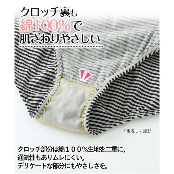 8L 10L 大きいサイズ 綿100％ ゴムが肌側にあたらない 深ばき ショーツ 10枚組 ニッセン 女性 下着 レディース ショーツ セット 福袋 お買い得 まとめ買い 深め｜dorismieux-bynissen｜20