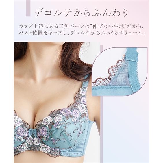 ニッセン ブラジャー (A75-D85) 脇高 サイド すっきり 刺しゅう ニッセン ブラジャー (A75-D85) 脇高 サイド すっきり 刺しゅう