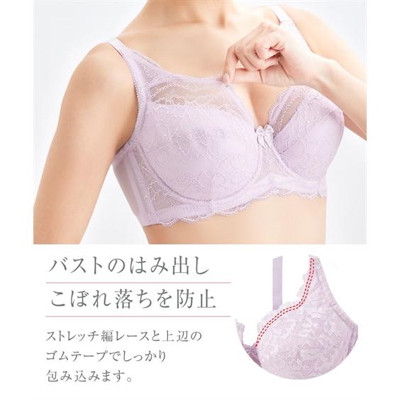 ブラジャー (E70-E85) フルカップブラ 2枚組 ( トリンプ ) ニッセン 女性 下着 レディース フルカップ ブラジャー セット 離れ 寄せ 胸 脇高 脇肉 脇補整 可愛い｜dorismieux-bynissen｜13