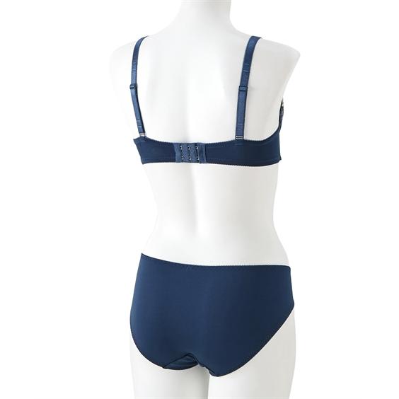 ニッセン (E70/M-F80/LL) 小花 刺しゅう ブラジャー ショーツ 5