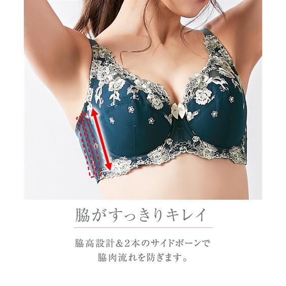 ブラ&ショーツ セット (I70/M-J85/LL) 大きいサイズ 刺しゅう レース フルカップ ブラジャー ショーツセット (ライトフラワー)( トリンプ ) ニッセン 女性 下着 ブラ&ショーツ セット (I70/M-J85/LL) 大きいサイズ 刺しゅう レース フルカップ ブラジャー ショーツセット (ライトフラワー)( トリンプ ) ニッセン 女性 下着