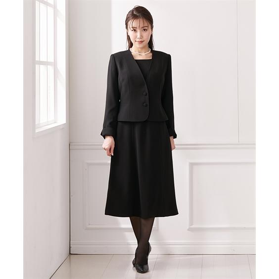 スカートスーツ フォーマルスーツ　礼服　喪服 喪服 レディース ブラックフォーマル 礼服 スーツ ロング丈