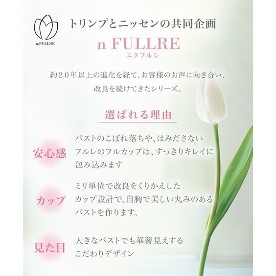 ブラ＆ショーツセット ニッセン 大きいサイズ ノンワイヤー フルカップ ブラショーツ セット ( トリンプ )(n，FULLRE) 女性 下着 レディース (A90/LL-G85/LL)｜dorismieux-bynissen｜06