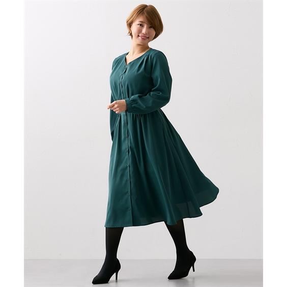 ニッセン ワンピース S M L LL 3L 【大きい胸専用】 Vネック ニッセン ワンピース S M L LL 3L 【大きい胸専用】 Vネック