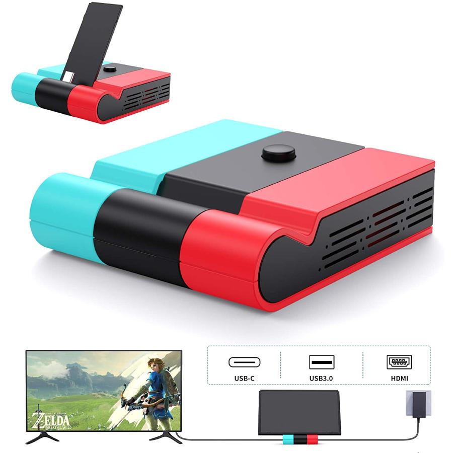 Nintendo Switch ニンテンドースイッチ スイッチライト アダプター 充電スタンド Usbポート 放熱 小型 コンパクト スイッチカラー Hdmi変換 Tv出力 テーブル Tf Ch どしろショップ 通販 Yahoo ショッピング