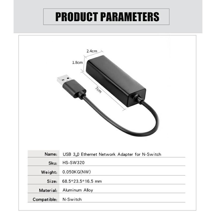 スイッチ用アダプター ニンテンドー switch 有線 ネット環境改善 USB LAN接続 PC アダプター Nintendo LANアダプター Switch用 Windows｜doshiro｜03