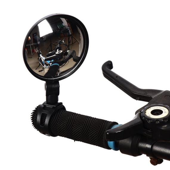 自転車 ミラー アクセサリ 丸型 360°回転 角度調整 コンパクト