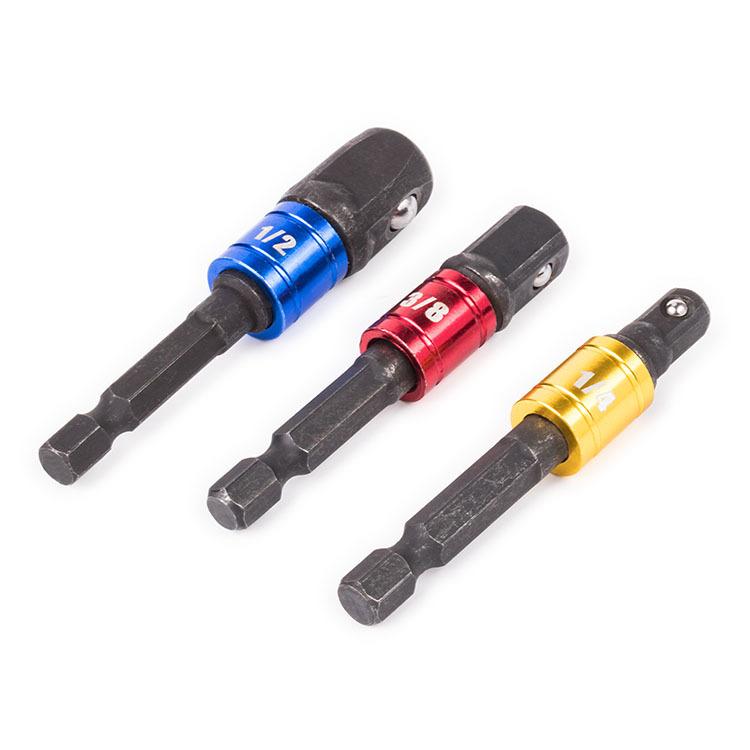 ソケットアダプター 3本セット 1/4 3/8 1/2 電動ドライバー