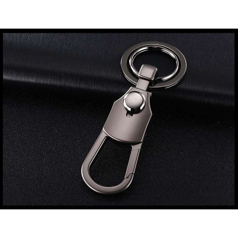 JOBON キーリング 専用ケース付 高級感 カラナビ フック リング