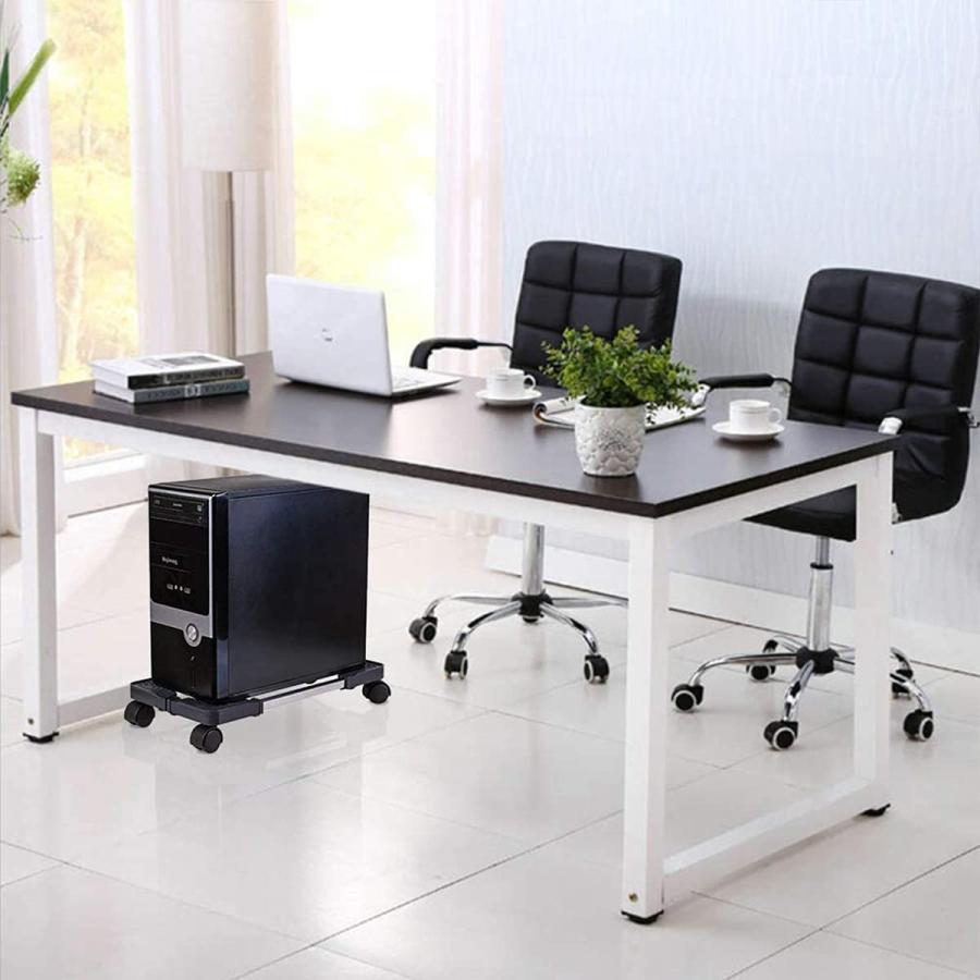 CPUスタンド デスクトップ用 耐重50kg PC 台車 収納 キャスター