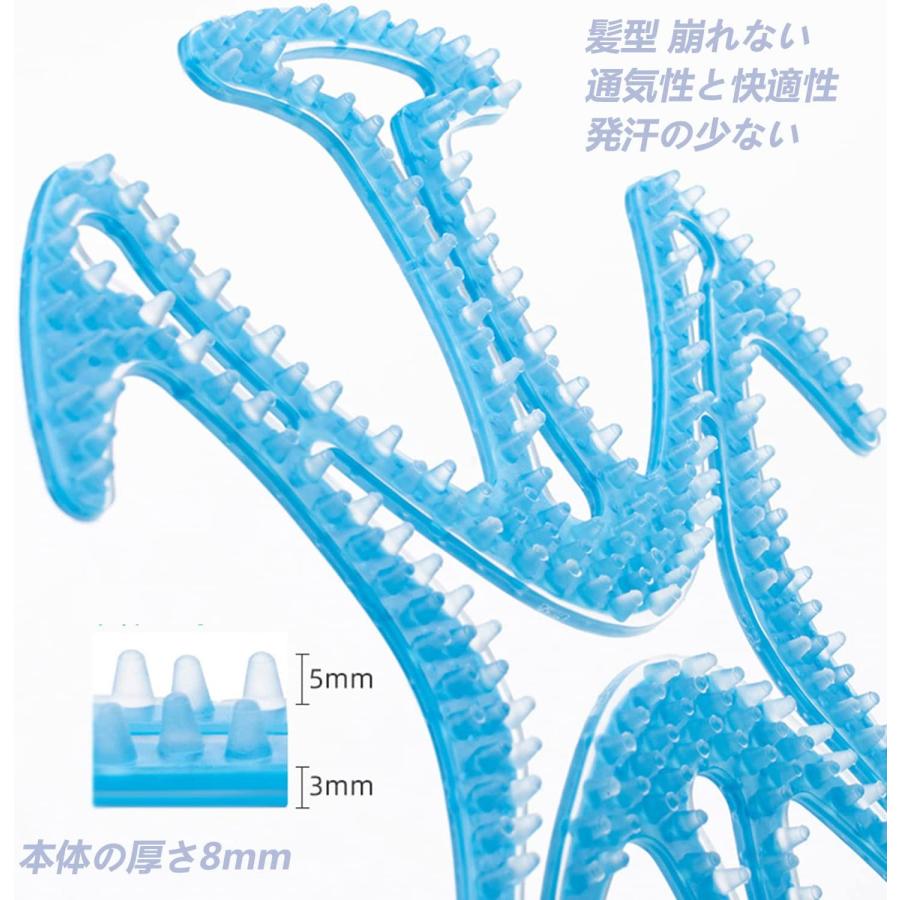 おとりよせ Comインナーパッド ヘルメット用 シリコン クッション 耐衝撃 保護 通気性 髪型崩れない