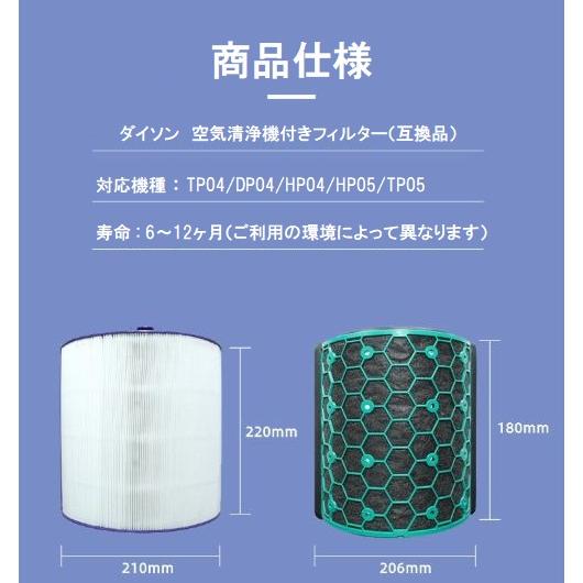 dyson ダイソン Pure フィルター 互換品 交換 空気清浄機 TP04 dyson ダイソン Pure フィルター 互換品 交換 空気清浄機 TP04