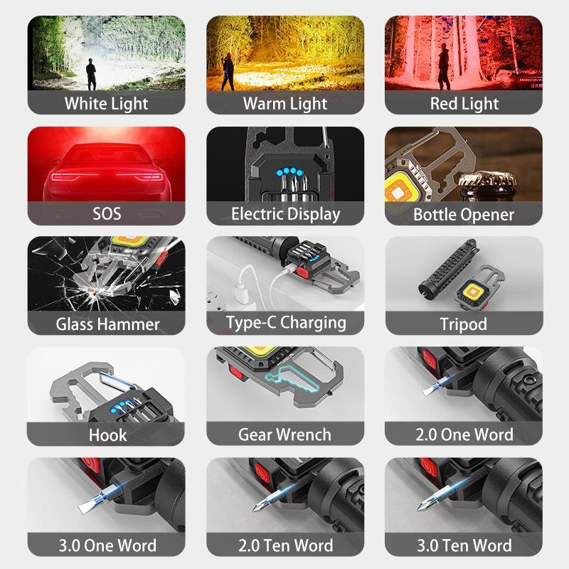 小型LED 三脚付 COBライト ポータブルLED LED投光器 マルチ 小型LED 三脚付 COBライト ポータブルLED LED投光器 マルチ
