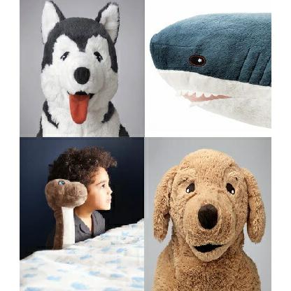 Ikea イケア ぬいぐるみ 大きいサイズ 選べる4種類 サメ シャーク レトリバー ハスキー きょうりゅう 恐竜 首長竜 まくら おもちゃ 玩具 子供 プレゼント Tf Ik38 どしろショップ 通販 Yahoo ショッピング