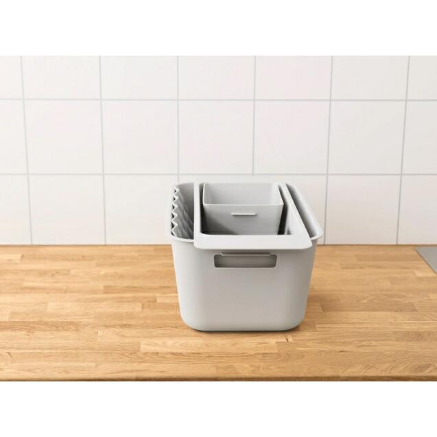 Ikea イケア Grundvattnet グルンドヴァトネット ボックス グレー17x14 野菜トレー 食材 容器 シンク 組み合わせ 収納 小物入れ キッチン リビング お風呂 Tf Ik40325422 どしろショップ 通販 Yahoo ショッピング