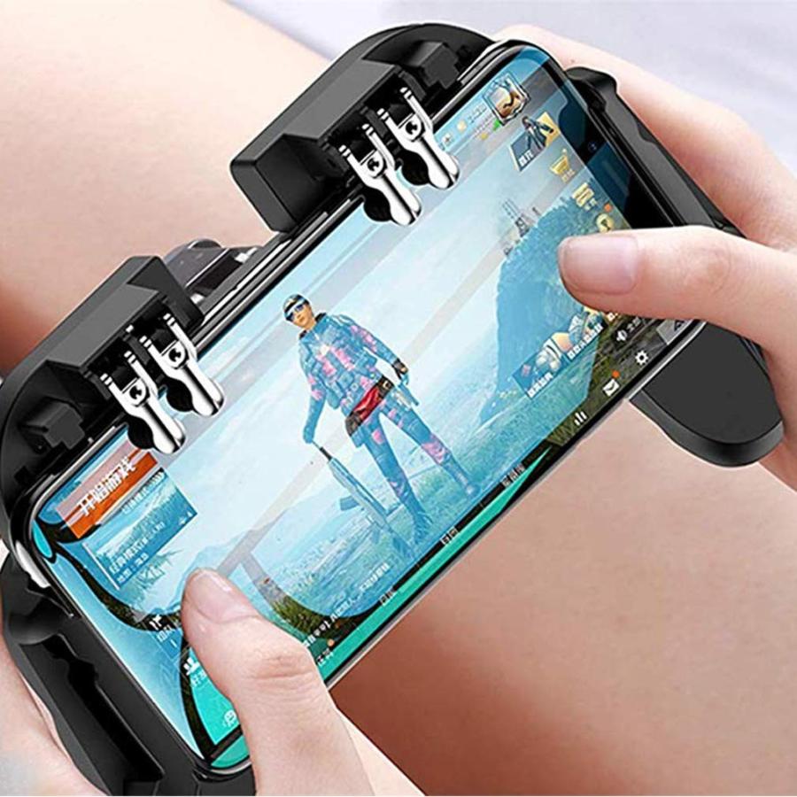 荒野行動 PUBG コントローラー 冷却ファン付き ゲームパット スマホゲームハンドル バッテリー内蔵 サイズ調節可能 連続射撃/操作簡単/iPhone&Android対応 |  | 07