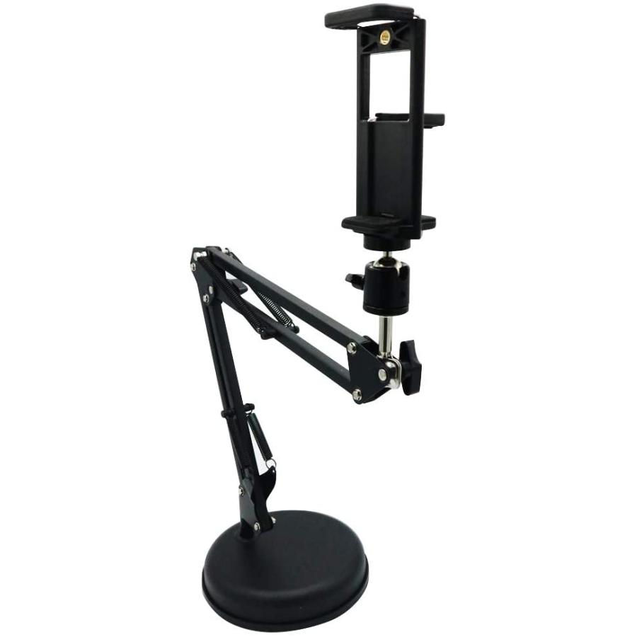 ウェブカメラ 三脚 カメラスタンド アーム 卓上 調整可能 スマホ 多機種対応 1/4インチのネジ穴 撮影 リモートワーク 在宅 自撮り 動画