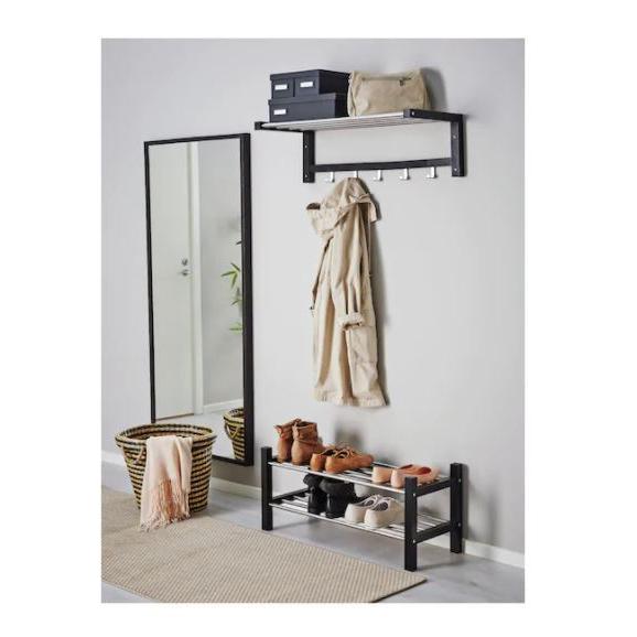 Ikea イケア Tjusig シューシグ 帽子ラック ブラック ホワイト 79 Cm 無垢材 シンプルなデザイン ハンガーラック コートハンガー Tfield Ik15 どしろショップ 通販 Yahoo ショッピング