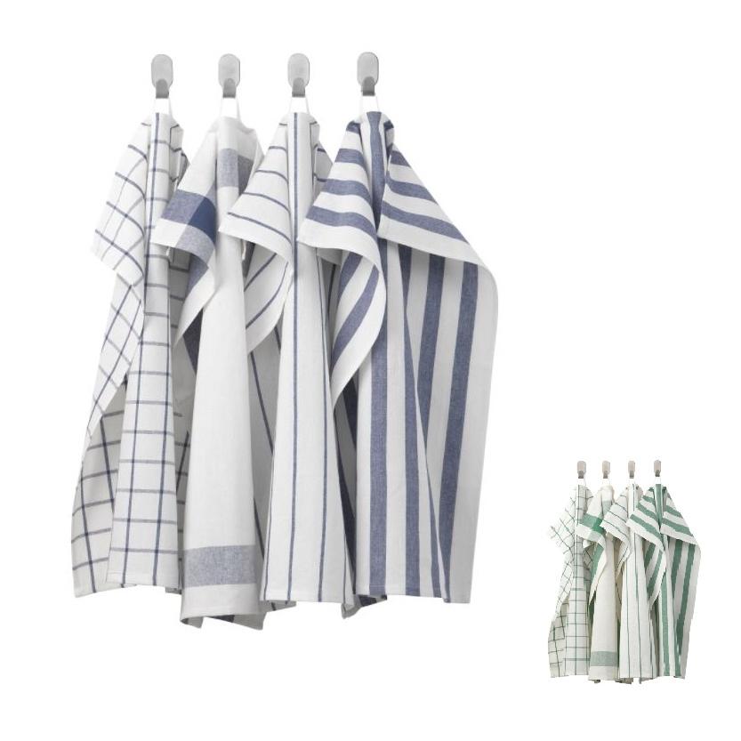 Ikea イケア Elly エリ 4枚セット キッチンクロス ホワイト ブルーグリーン 2色 50x65 Cm Tfield Ik どしろショップ 通販 Yahoo ショッピング