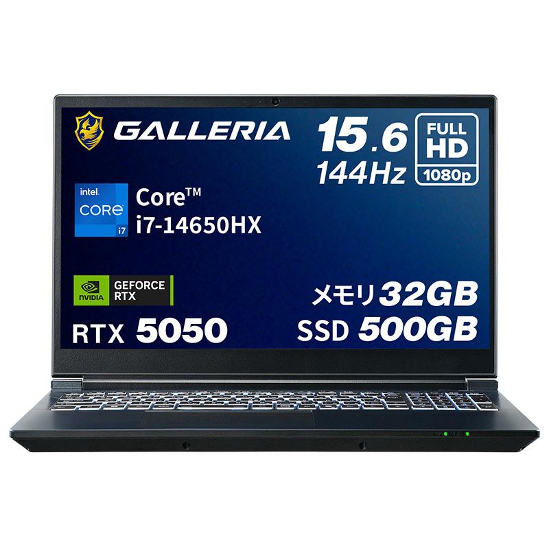 ガレリア ゲーミング ノートパソコン Core i7-14650HX RTX 5050 メモリ