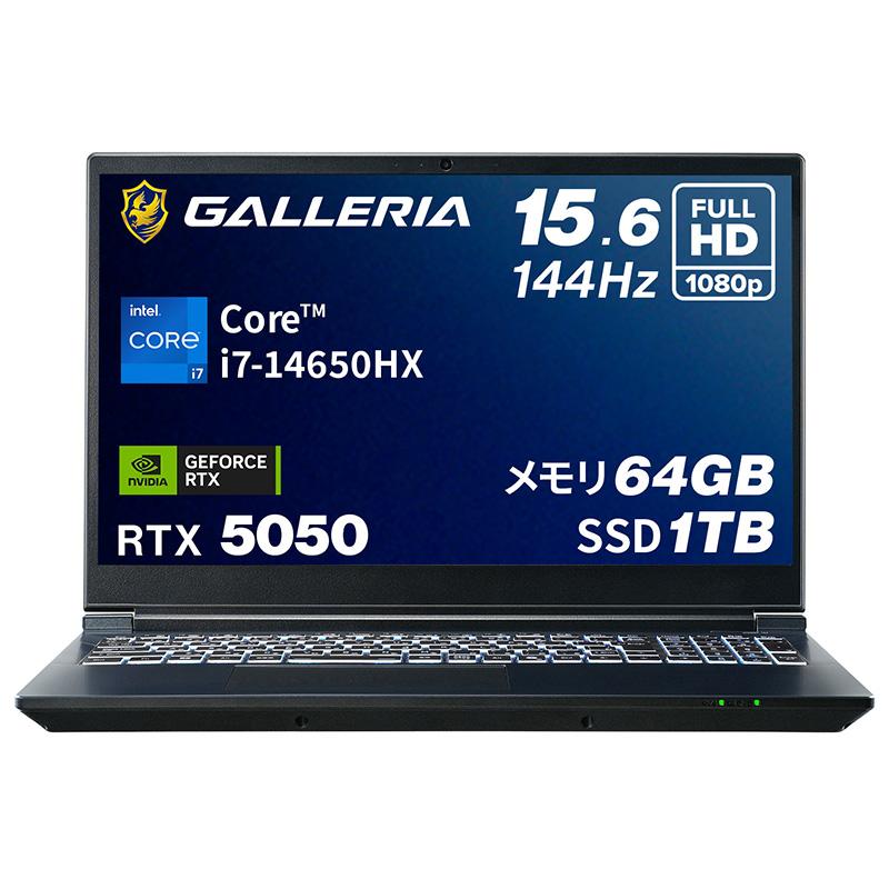 ガレリア ゲーミング ノートパソコン Core i7-14650HX RTX 5050 メモリ 