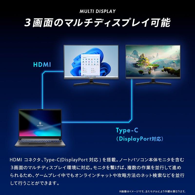 ガレリア ゲーミング ノートパソコン Core i7-14650HX RTX 5060 メモリ