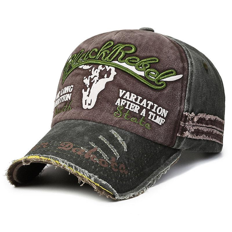 【アメカジテイスト☆】刺繍刺繍ダメージキャップ（帽子） |  | 05