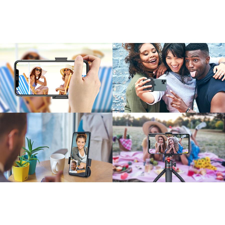 Ulanzi CapGrip Bluetoothスマートフォンホルダー ラバーハンドルグリップ ワイヤレスリモコン付き 取付可能 旅行 写真 動画を撮る |  | 11