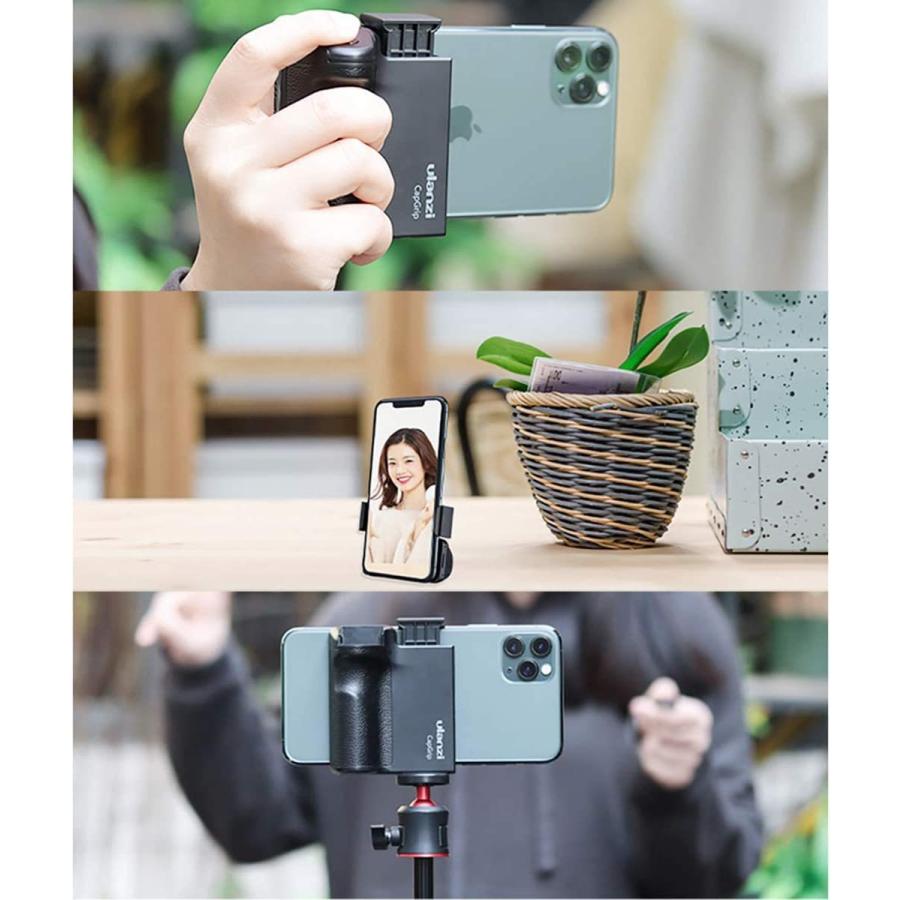 Ulanzi CapGrip Bluetoothスマートフォンホルダー ラバーハンドルグリップ ワイヤレスリモコン付き 取付可能 旅行 写真 動画を撮る |  | 06