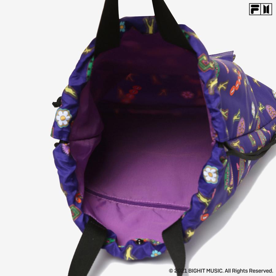 【Mai】BTSセット FILA ナップザック PURPLE［BTS x - Dynamite String Bag