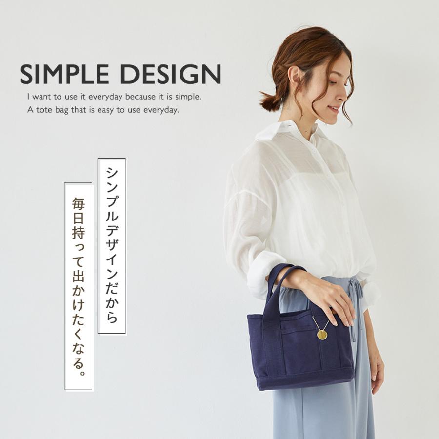 DOT & STRIPE ミニトートバッグ レディース キャンバス 帆布 便利 お